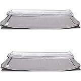 Amazonベーシック ベッド下収納ケース キャンバス生地 窓付き ハンドル付き 46×107×15cm 2個入り グレー