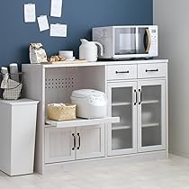 Amazon｜レンジ台 白 ワイド カウンタータイプ レンジボード キッチン