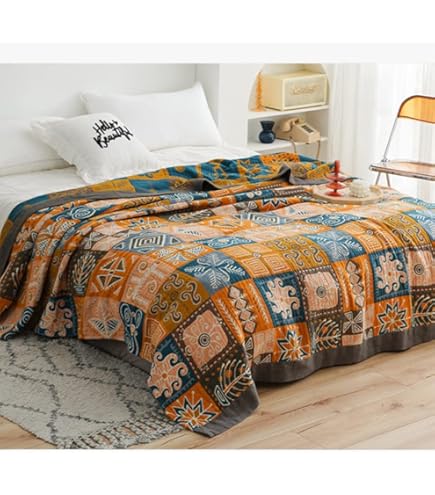 Amazon｜手作りパッチワークキルトスロー多機能ダブルキルトベッド