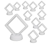 Crystal craft ディスプレイケース コイン ケース 透明 おしゃれ ネイル サロン 展示用 １０個セット【ホワイト】