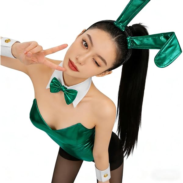 Amazon.co.jp: アウトレット エナメルバニーガール 赤コスプレ衣装