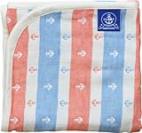 エムール ベビー用 ガーゼケット 90×120cm イカリボーダー 日本製 ロイヤルトリコロール [Baby Product] [Baby Product]