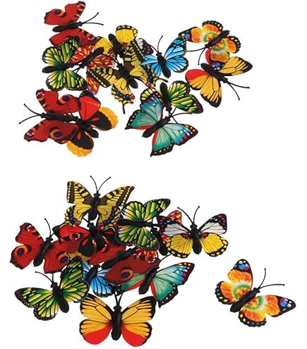 Amazon.co.jp: SONONIA 12個 模擬 蝶 フィギュア 動物モデル おもちゃ