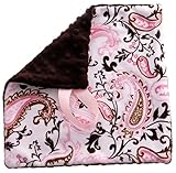 BbEmerald Pink Paisley Baby Pacifier Blanket