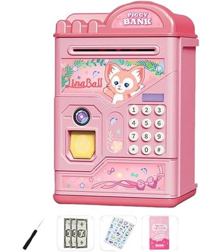 Amazon.co.jp: 電子貯金箱 紙幣自動挿入 お札 コイン 貯金箱パスワード