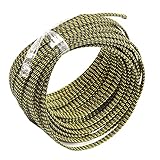 Othmro 幅6mm 長さ10m 黒金 1個入り 編組スリーブ 編組チューブ RoHS認証 PET ポリエチレンテレフタレート材質 ポリエステル編組スリーブ ケーブル被覆用