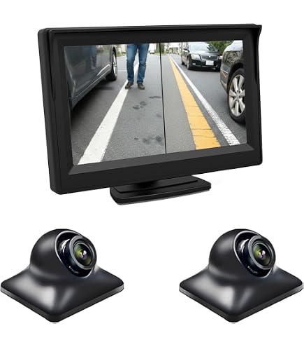 Amazon.co.jp: 4.3インチ ツインモニター 2画面 バックカメラ 20m配線