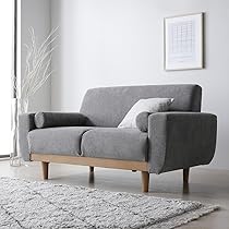 Amazon.co.jp : RASIK ソファー 2人掛け 単品 グレー カバー 洗濯機で