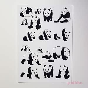 Amazon Co Jp 耐水シール パンダ 文房具 オフィス用品