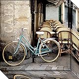 キャンバスアートギャラリーラップ' Cafe自転車' by Marc Olivier Size: 14 x 14 (Approx) 3861609