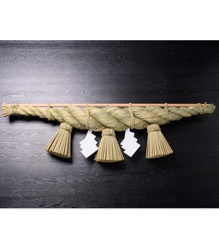 Amazon｜伊勢 - 宮忠 - しめ縄 合繊製 鼓胴型 8尺×径10cm 太房3本付