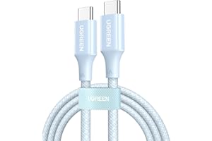 UGREEN USB C ケーブル 100W/5A PD3.0 超急速充電 タイプC iPhone 充電ケーブル iPad MacBook Android 各機器 E-Markerチップ搭載 データ転送同期 USB Type-C 高速充電コード 高耐久性 断線防止 iPhone17/16/15シリーズ/Galaxy S26 S25 Ultra/Xperia等Cタイプ各種対応 (1m, ブルー)