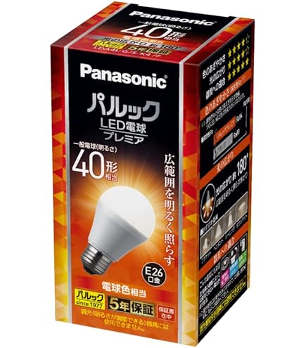 Amazon | パナソニック LED電球 口金直径26mm 電球40W形相当 電球色