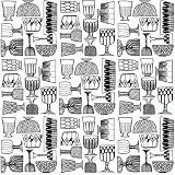 マリメッコ(marimekko) 壁紙 14101 キッピス KIPPIS 幅70cm ホワイト/ブラック (1m単位で切り売り) Essential(定番シリーズ)