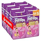 Huggies Pull-Ups Girls Night Time Pants Convenience Pack, Small - 6 Packs (14 Pants Per Pack, 84 Pan