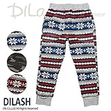 (ディラッシュ) DILASHノルディック柄ニットソーパンツ/冬 90 レッド
