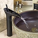 JiaYouJia バスタブの蛇口 滝型　水栓金具 浴室設備アクセサリ 風呂場のシャワーサウナ家具　クロームメッキ表面処理 (アンティークブラック)