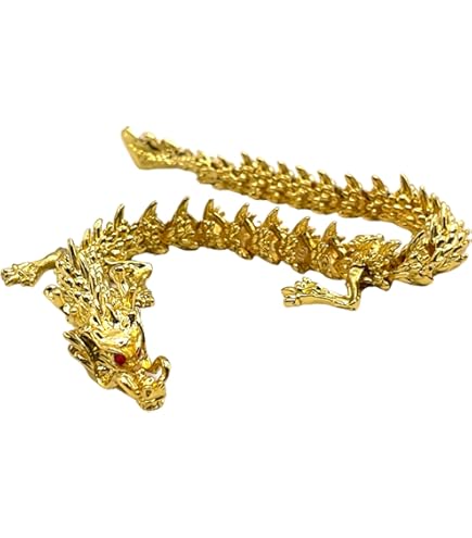 Amazon.co.jp: [seven the world] 龍 置物 銀色 可動 ドラゴン