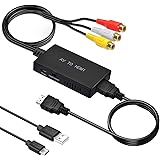 Amtake RCA to HDMI 変換コンバーター AV コンポジット hdmi 変換アダプタ 3色端子 hdmi 変換 古いゲーム機（XBOX、PS1、PS2、SNES、Wii、N64）古いレコーダー(DVD、VCR、VHS)など機器 3色コー