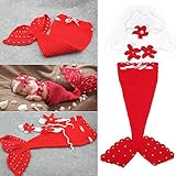 YideaHome ベビー コスチューム 人魚 着ぐるみ手編み感 記念撮影 赤ちゃん 毛糸 衣装 誕生記念