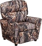 Flash Furniture Contemporary Camouflaged Fabric Kids Recliner with Cup Holder [並行輸入品]