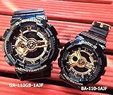 [カシオ]CASIO 腕時計 G-SHOCK&BABY-G ペアウォッチ ペア腕時計 ジーショック&ベビージー ブラック×ゴールド 黒×金 ビッグケースシリーズ GA-110GB-1AJF BA-110-1AJF 国内正規品