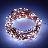 ER CHEN(TM)Indoor and Outdoor Waterproof Battery Operated 200 LED String Lights on 66 Ft Long Ultra 