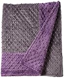 Cozy Wozy Signature Minky Baby Blanket, Purple/Charcoal Gray, 30 x 36 by Cozy Wozy