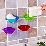 Generic Sky Bluee : Useful Double Suction Cup Sink Shelf Soap Sponge Drain Rack Kitchen Sucker Stora