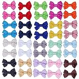icobuty 20ペア2インチHair BowsのガールズベビーToddlersヘアクリップヘアリボンバレッタ