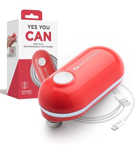 Amazon | Kitchen Mama One-To-Go電動缶オープナー:ワンタッチで缶を