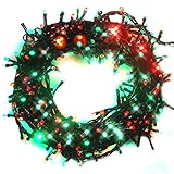 iimono117　LED イルミネーション 300球 コントローラー付き / 連結可能 防水型 X'mas (レッドグリーン)