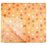 30x30 Inch Plush Fleece Baby Blanket - Assorted Colors Polka Dot Blankets by bogo Brands (Orange) by