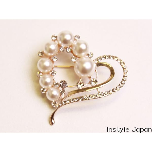 【美品】MIKIMOTO ミキモト　パール　ブローチ　コサージュ　ハート MIKIMOTO - ミキモト ブローチ パール 真珠 5.6-7.8mm フラワー