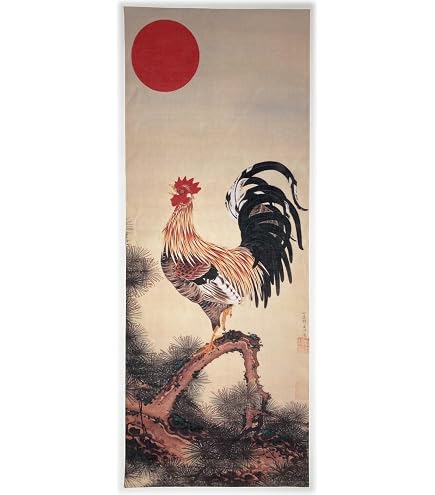 Amazon｜菱田春草 黒き猫図 古今東西 浮世絵 手ぬぐい 約90cm 35cm