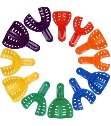 Amazon.co.jp: Melleco 12個の歯科印象トレイプラスチック新しい6