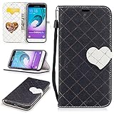 Aireratze(TM) Samsung Galaxy J3 2016 (J310) ケース　PU　手帳型　携帯電話用 [USBケーブルは無料です]　カバー カード収納ポケット付き　マグネット式　ス