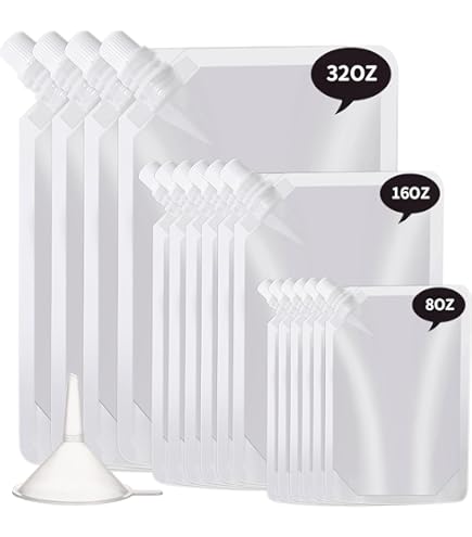 Concealable Flask Kit – 5 Pack Reusable 32oz Liquor Pouches, Leak Proof & BPA Free For Travel - View #12