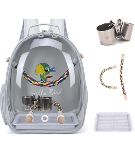 Amazon | 鳥かごオウムケージバックパック、鳥キャリー リュック 小型
