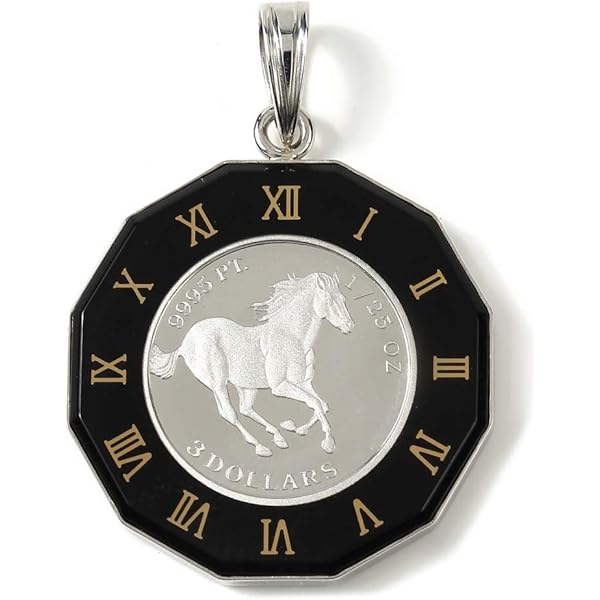 Amazon | プラチナ ペンダントトップ 1/25oz ホース 馬 コイン
