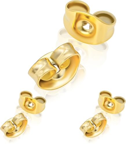 Amazon.co.jp: 地金 ピアス キャッチ K18 18金 (K18 サイズS 宅急便