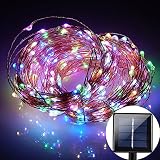 GreForest Solar LED String Lights, 100 Leds Copper Wire Lights 33 ft Christmas Decorative Lights, St
