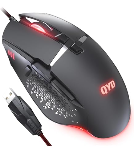 Amazon | QYD Q303 ゲーミングマウス 有線 ゲーミングPCマウス