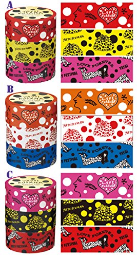 マスキングテープ 3巻きセット/YAYOI KUSAMA【A】 YK-MKT1-A | 文具百貨