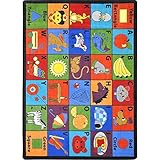 Joy Carpets Kid Essentials Early Childhood Say My Name Rug Multicolored 10'9 x 13'2 [並行輸入品]