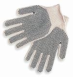 MCR Safety 9660XSM Cotton/Polyester 7 Gauge String Knitted Multi-Purpose Gloves with Black Hemmed Cu