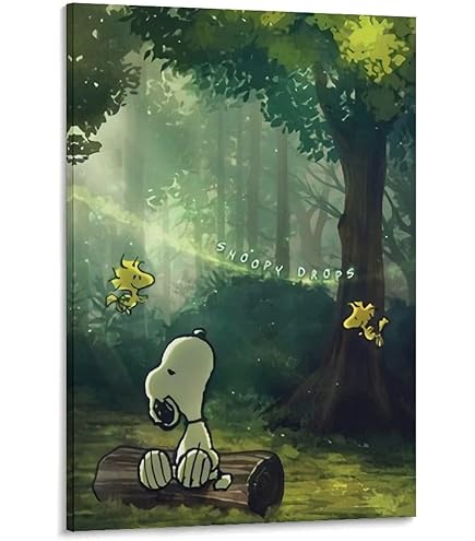 Amazon.co.jp: スヌーピーの絵画 Snoopy 印刷 ポスター