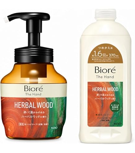 【匿名配送】ビオレ Biore ハンドソープ　泡　陽だまり果実　ハーバルウッド Amazon.co.jp: ビオレ ザ ハンド 泡ハンドソープ 深くて温かみのある