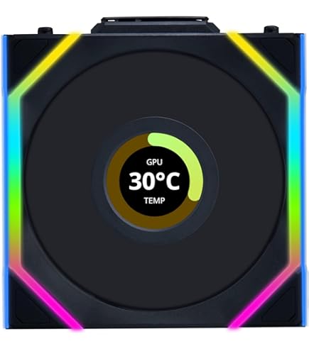 Lian Li SL Wireless LCD 120 3個セット Lian Li UNI FAN SL Wireless LCD 120 Reverse Blade Black Triple