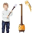 XXFLOWER Toilet Brush Giraffe Shape,Cute Shape Look, PP Bristles Round Brush, Compact Size Toilet Brushes Floor Standing, 1-P